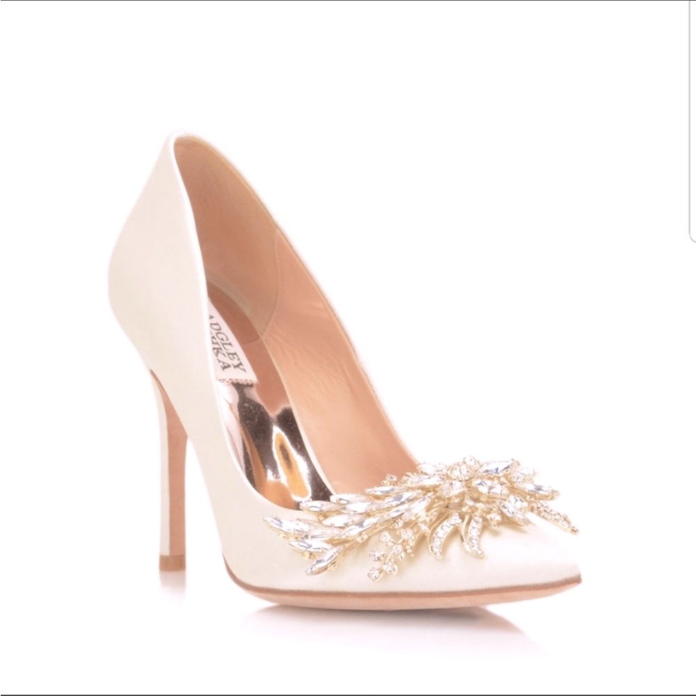Badgley Mischka pumps with crystals